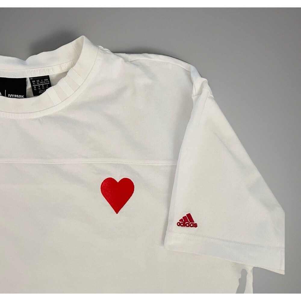 Adidas Ivy Park White w/Heart Unisex T Shirt Size XLarge Style Code HI1969 - Picture 3 of 6